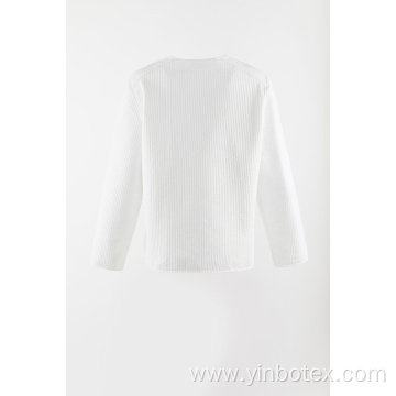 quilted white thin light coat